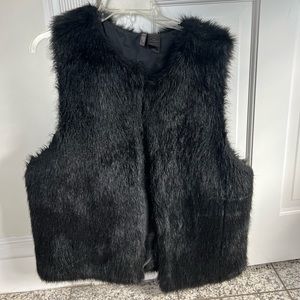 Faux Fur Black Vest